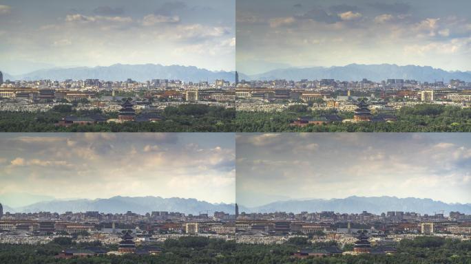 北京天安门与天坛同框流云延时摄影