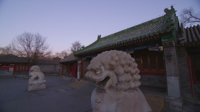 北京名胜恭王府宅邸 石狮子