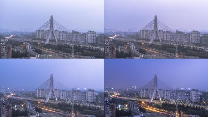 北京西二旗桥日转夜延时摄影