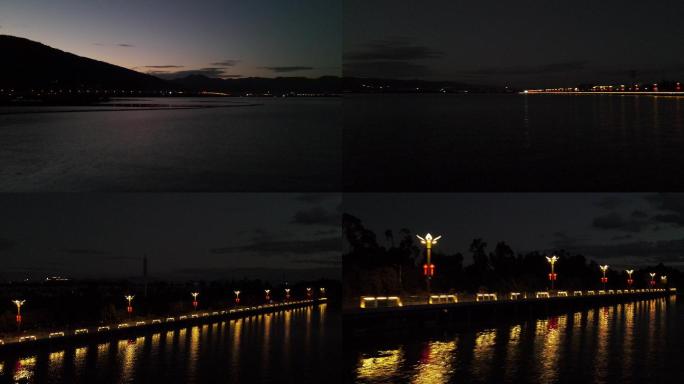 水面飞行&湖边夜景