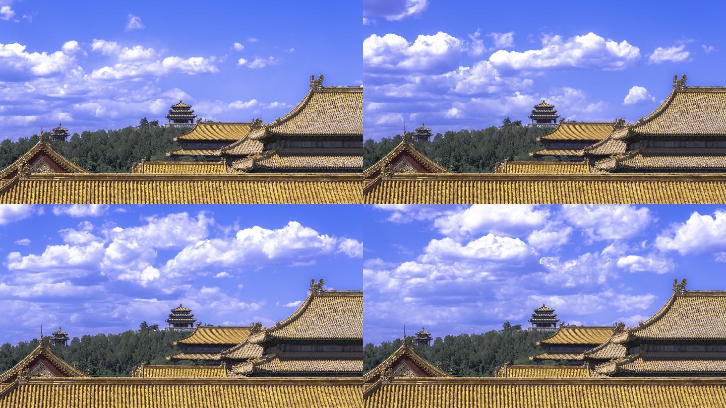 北京故宫楼群与景山延时摄影