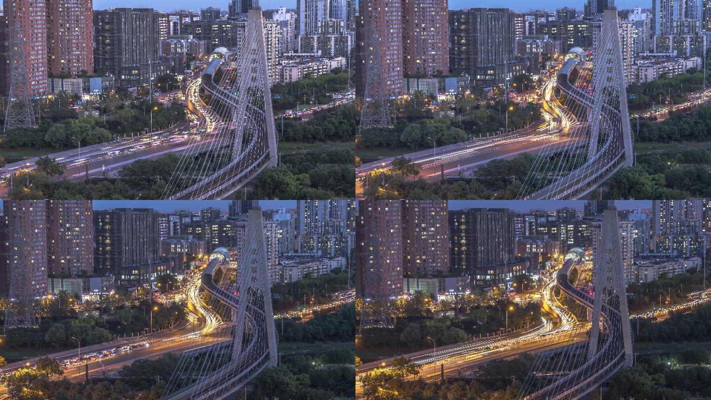 北京立水桥车流延时摄影