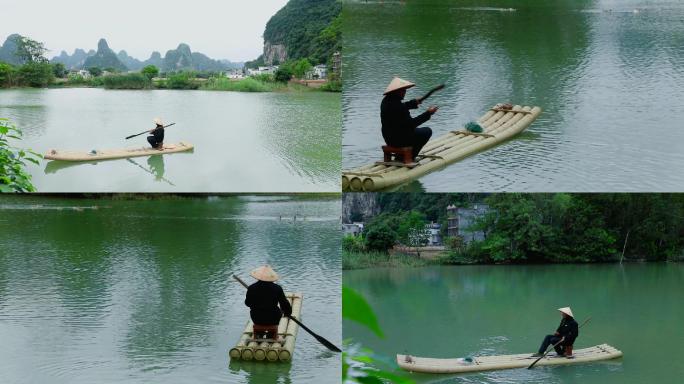 竹筏渔翁老人