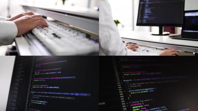 4K 互联网计算机程序员加班敲键盘写代码