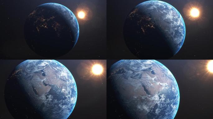 4K地球与太阳