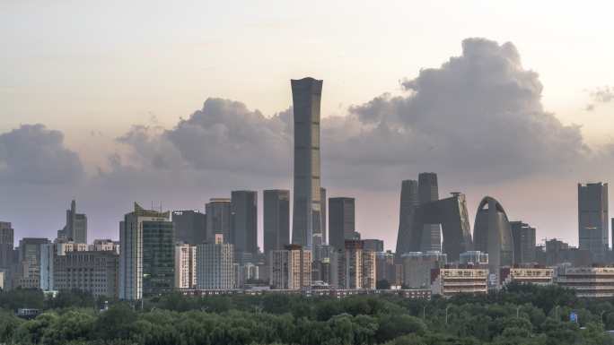 北京红领巾公园与国贸日转夜延时摄影