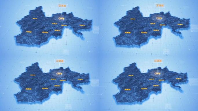 延边朝鲜族自治州汪清县三维科技地图