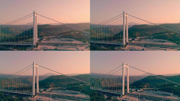 航拍保山龙江大桥