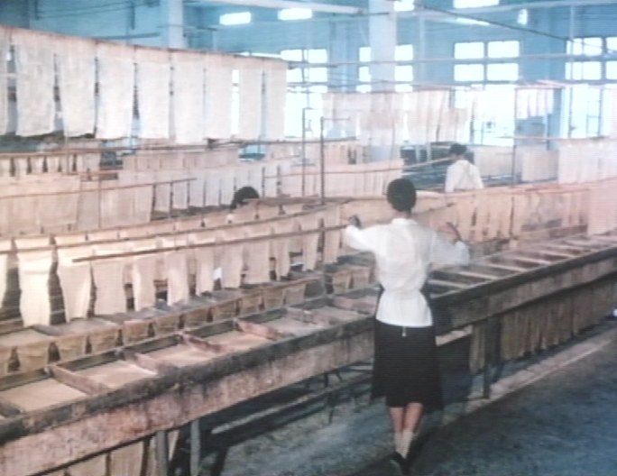 80年代乡镇企业工厂手工制作腐竹豆制品