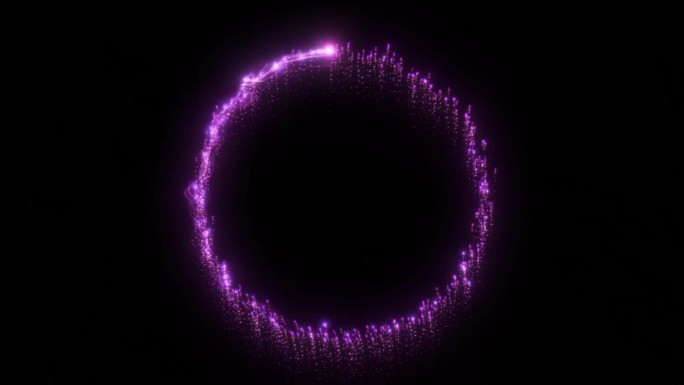 紫色唯美粒子转圈带通道