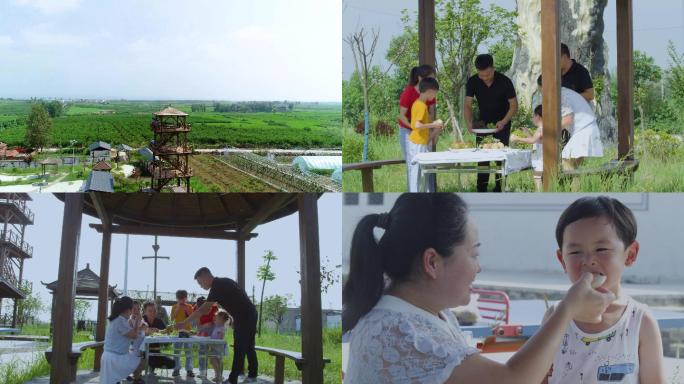 水果种植园、采摘、生态农业、吃水果、小孩