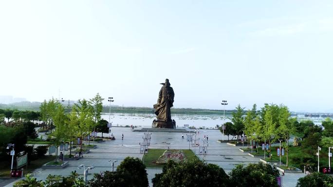 孟浩然、浩然公园、襄州地标、孟浩然雕像