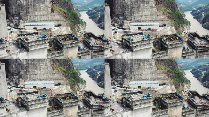 A11 白鹤滩水电站大坝施工现场