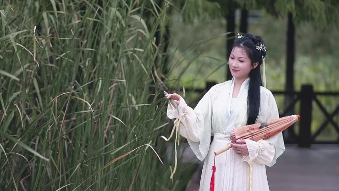 中国汉服唯美古风女孩古装舞蹈表演文艺视频