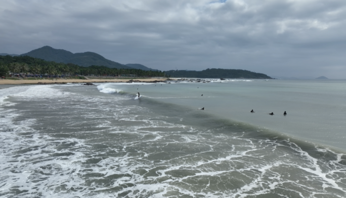 海边冲浪 沙滩 蓝天 白云 合集