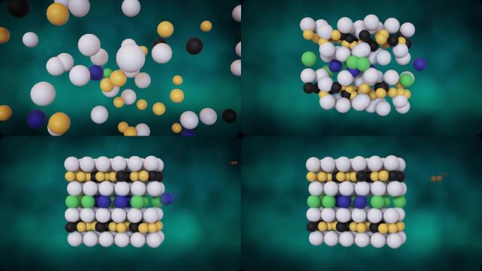 合成分子水滑石结构原理动画视频素材