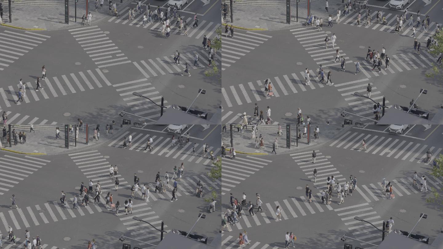 城市十字路口升格拍摄