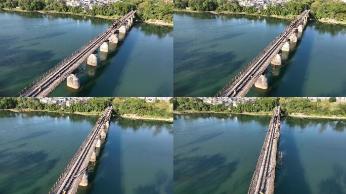 桂林铁路桥桂海铁路御3航拍