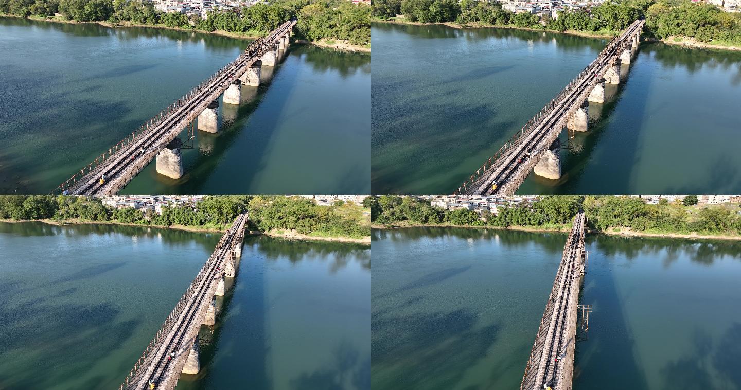 桂林铁路桥桂海铁路御3航拍