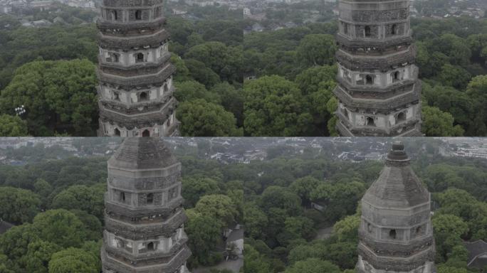 苏州虎丘塔高清航拍素材4