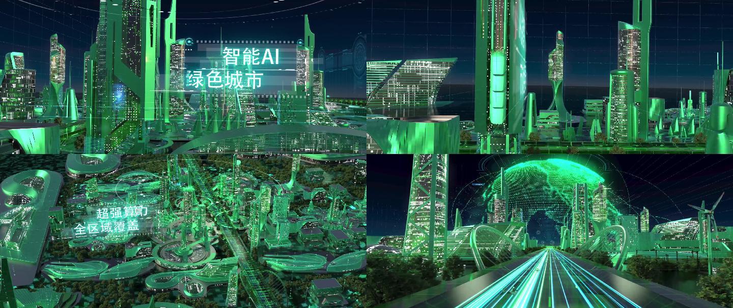 绿色城市 C4D工程-rs渲染器