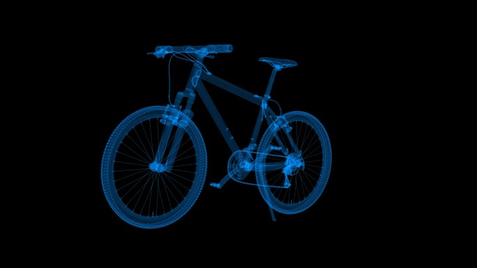 自行车全息视频素材