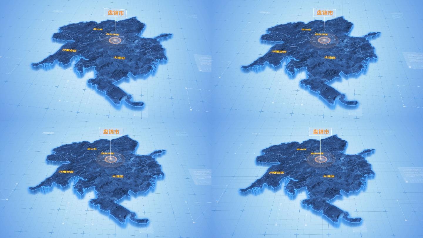 盘锦市三维科技地图