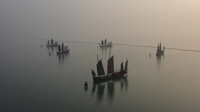 无锡太湖贡湖湾帆船