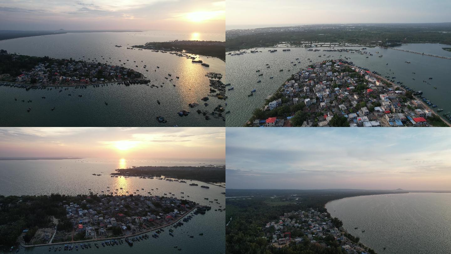 海南省儋州市光村镇泊潮村革命色彩的渔村