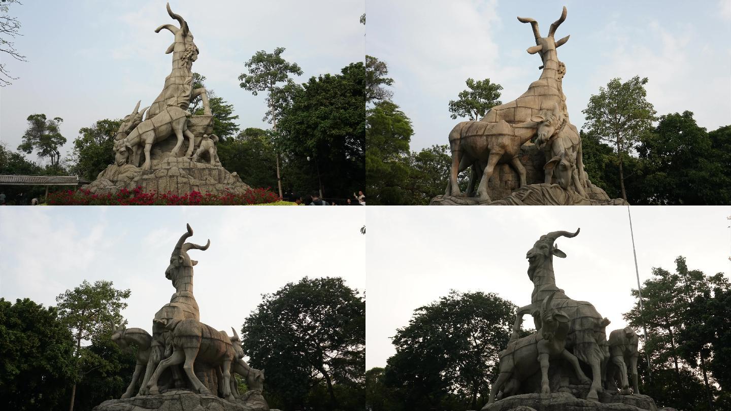 旋转的广州五羊石像（原创）