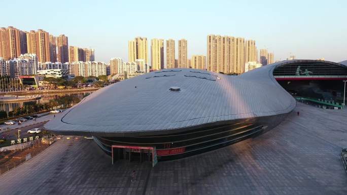 广州亚运城体育馆地标建筑 航拍