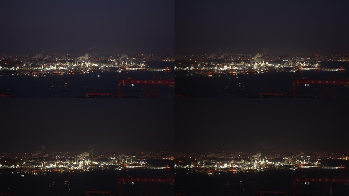 4k海面行驶的船电厂灯火航线飞机延时素材 3840x2160 高清视频素材下载 编号 实拍视频 Vj师网www Vjshi Com