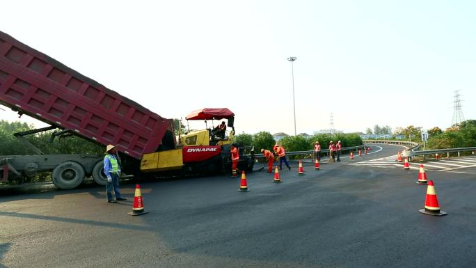 高速公路维修修路路面道路工地施工公路建设