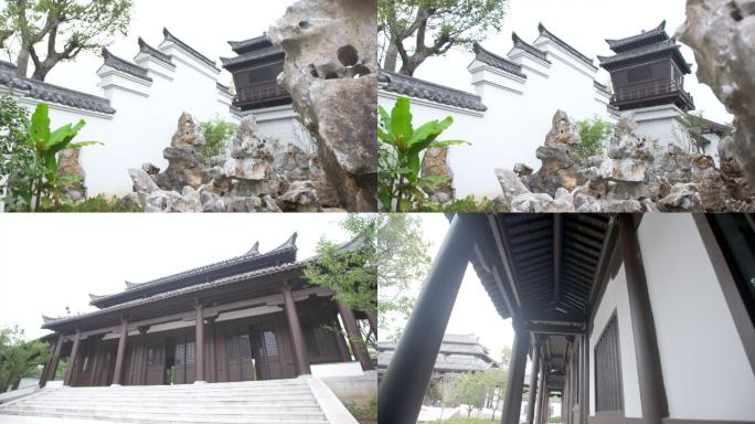 潜山二乔公园中式庭院建筑古风园林A002