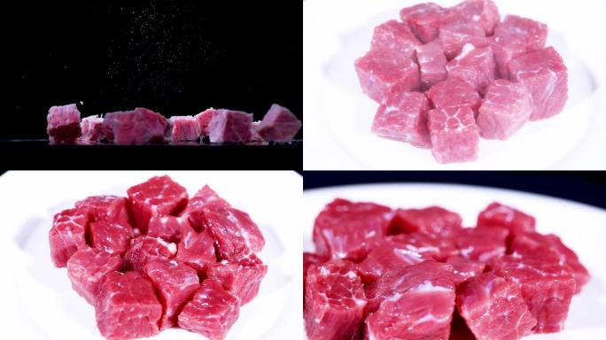 生鲜牛肉块牛腩块素材