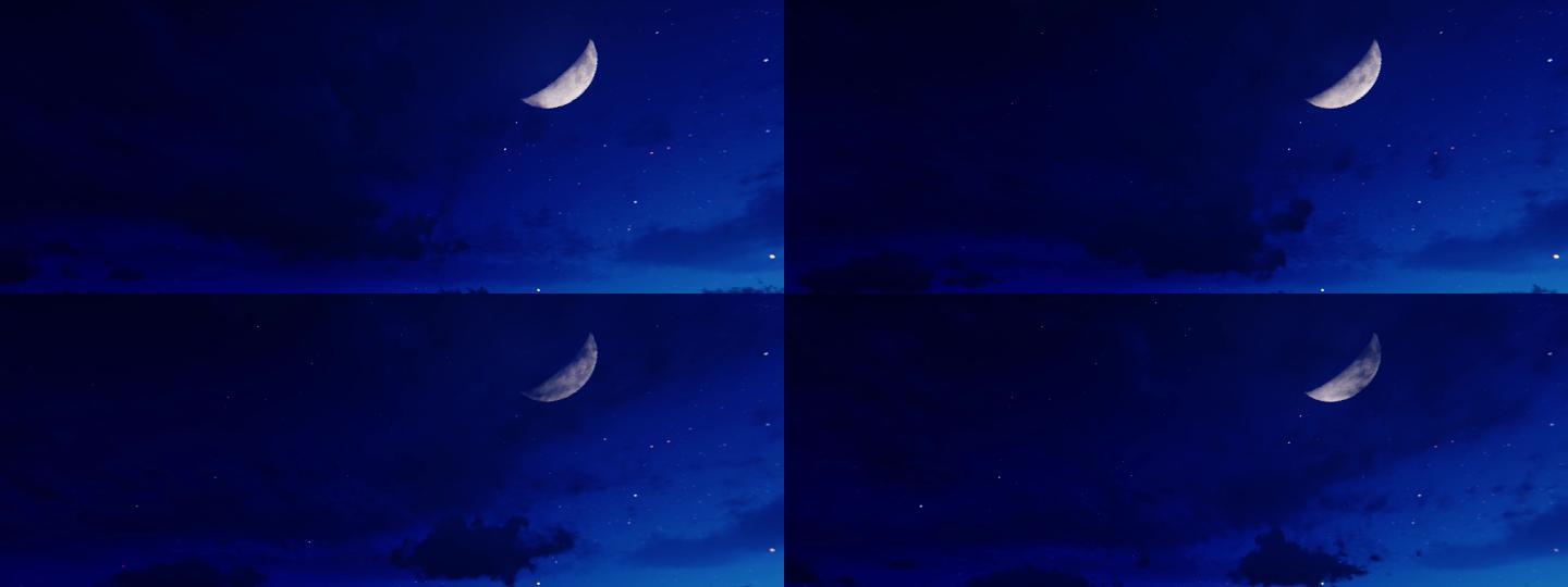 唯美夜晚月亮天空7