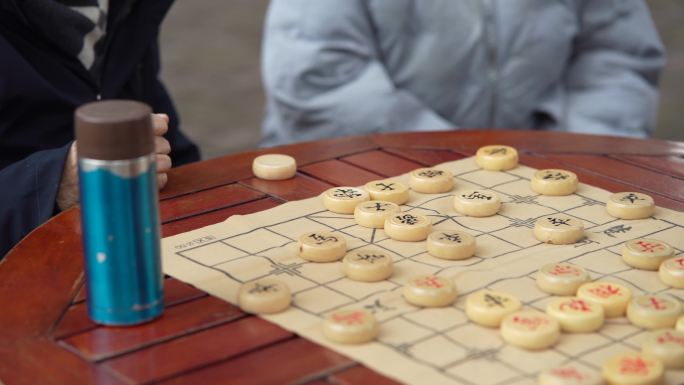 老年人公园下象棋