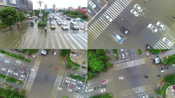 暴雨后 城市内涝航拍