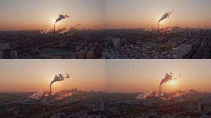 工业化工污染废气排放雾霾环境环保问题烟筒