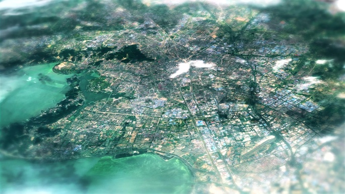 4K无锡主城区地图视频动画素材