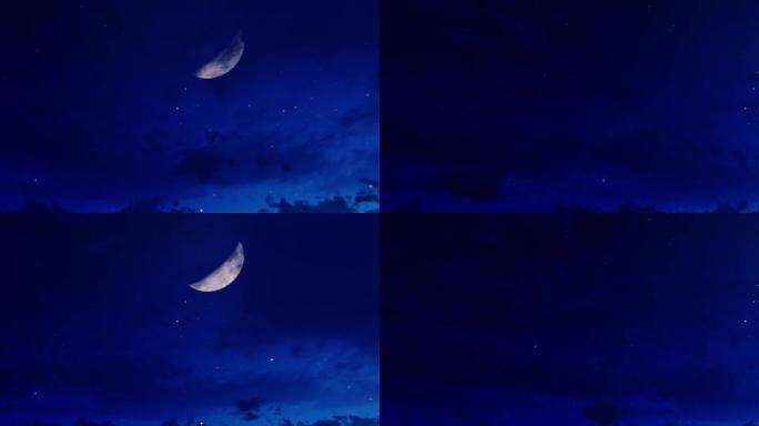 唯美夜晚月亮天空5