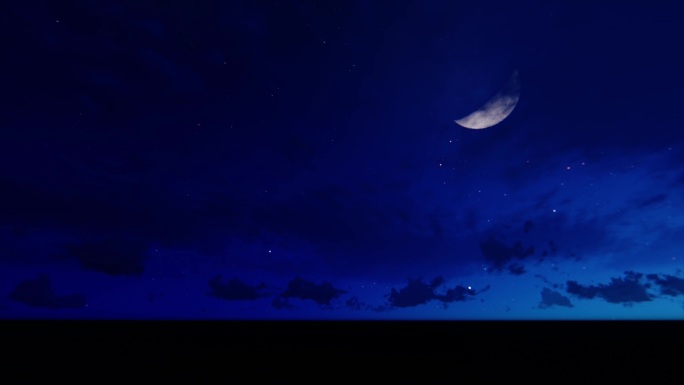唯美夜晚月亮天空1