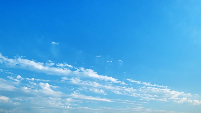【HD天空】蓝天白云淡蓝云空唯美无声背景