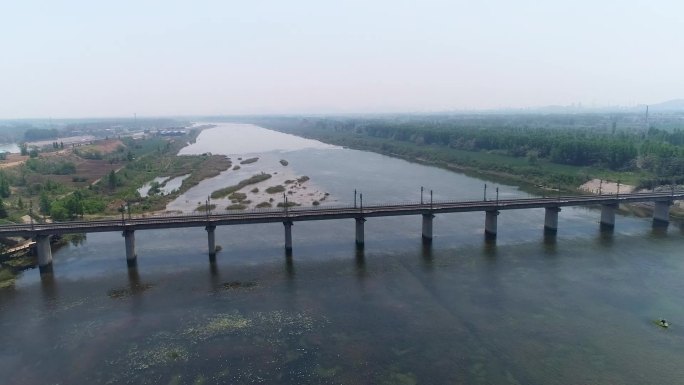 微山湖韩庄运河船闸运河桥