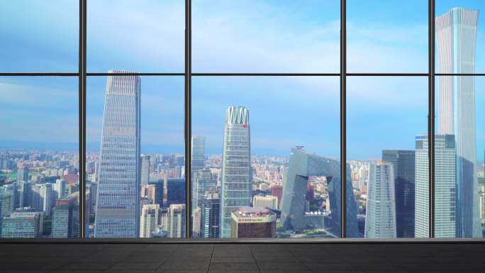4K 窗外科技商务大楼高端写字楼柏悦酒店