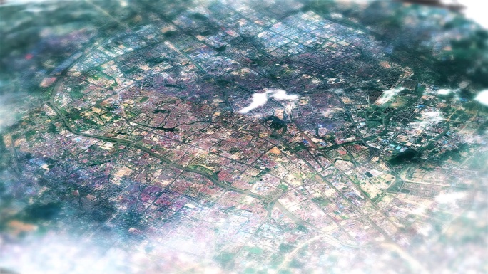 4K常州主城区地图视频动画素材