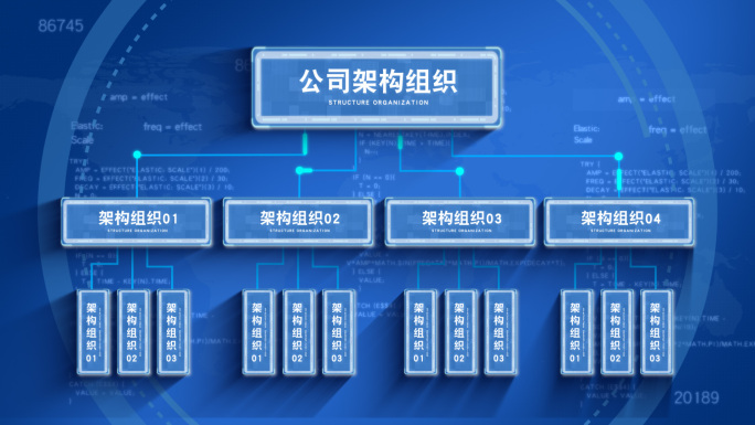 4大科技信息组织架构模板-无插件4