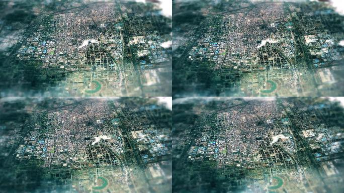 4K盐城主城区地图视频动画素材