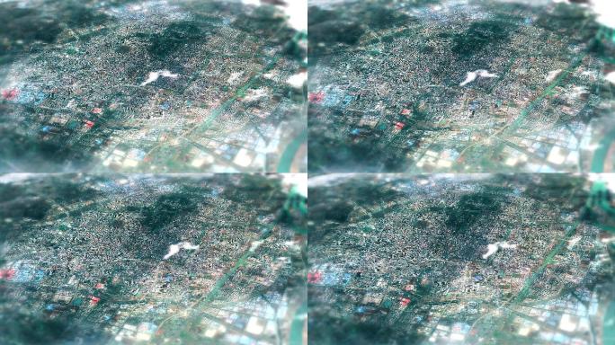 4K扬州主城区地图视频动画素材