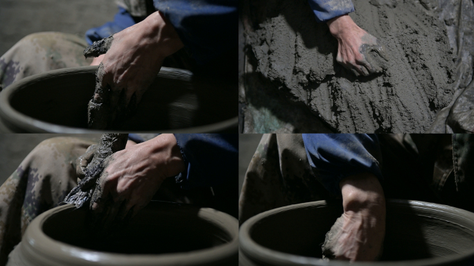 荥经砂器制作砂锅手工拉坯黑砂生产实拍
